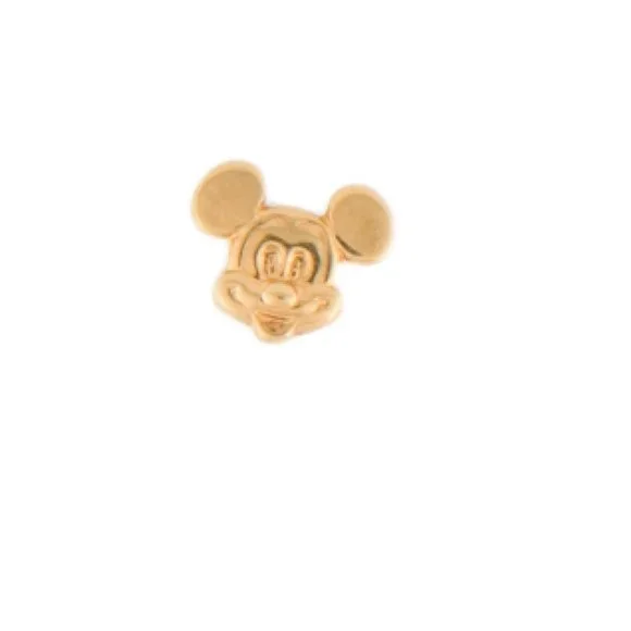 DISNEY 14K YELLOW GOLD MICKEY MOUSE STUD EARRINGS - Picture 2 of 3